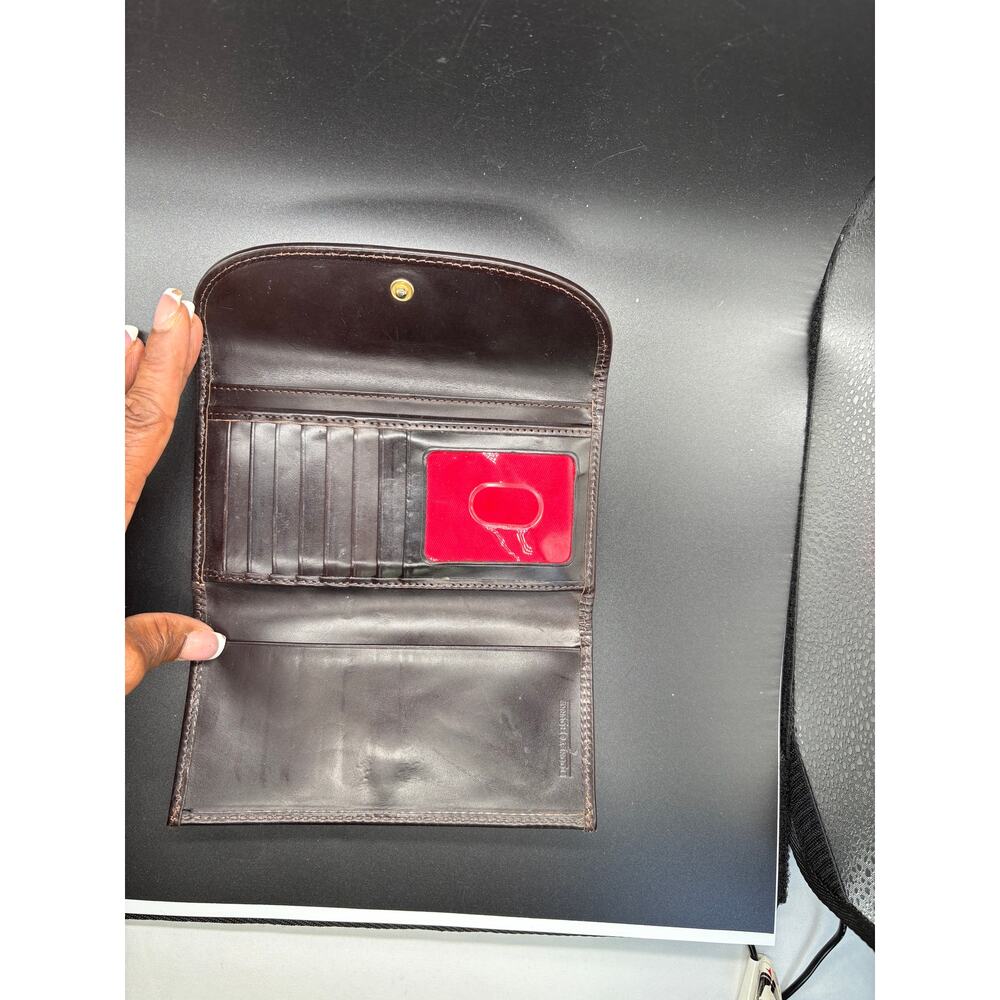 Dooney & Bourke Red Lizard Leather Continental Wallet Clutch Organizer Snap - Picture 13 of 15